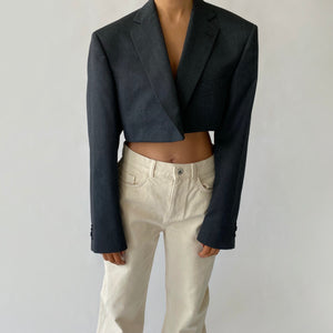 Oversized fit cropped blazer