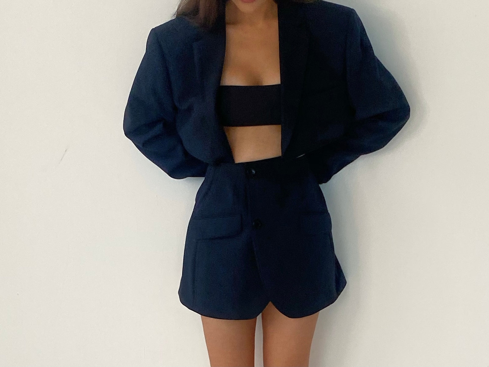 Navy 2 piece blazer set